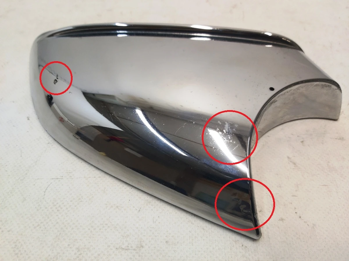 1 Накладка дзеркала зовнішнього лівого нижня 2148.3005 CHROME із пошкодженням Tesla Model S, Model S REST 1041317-00