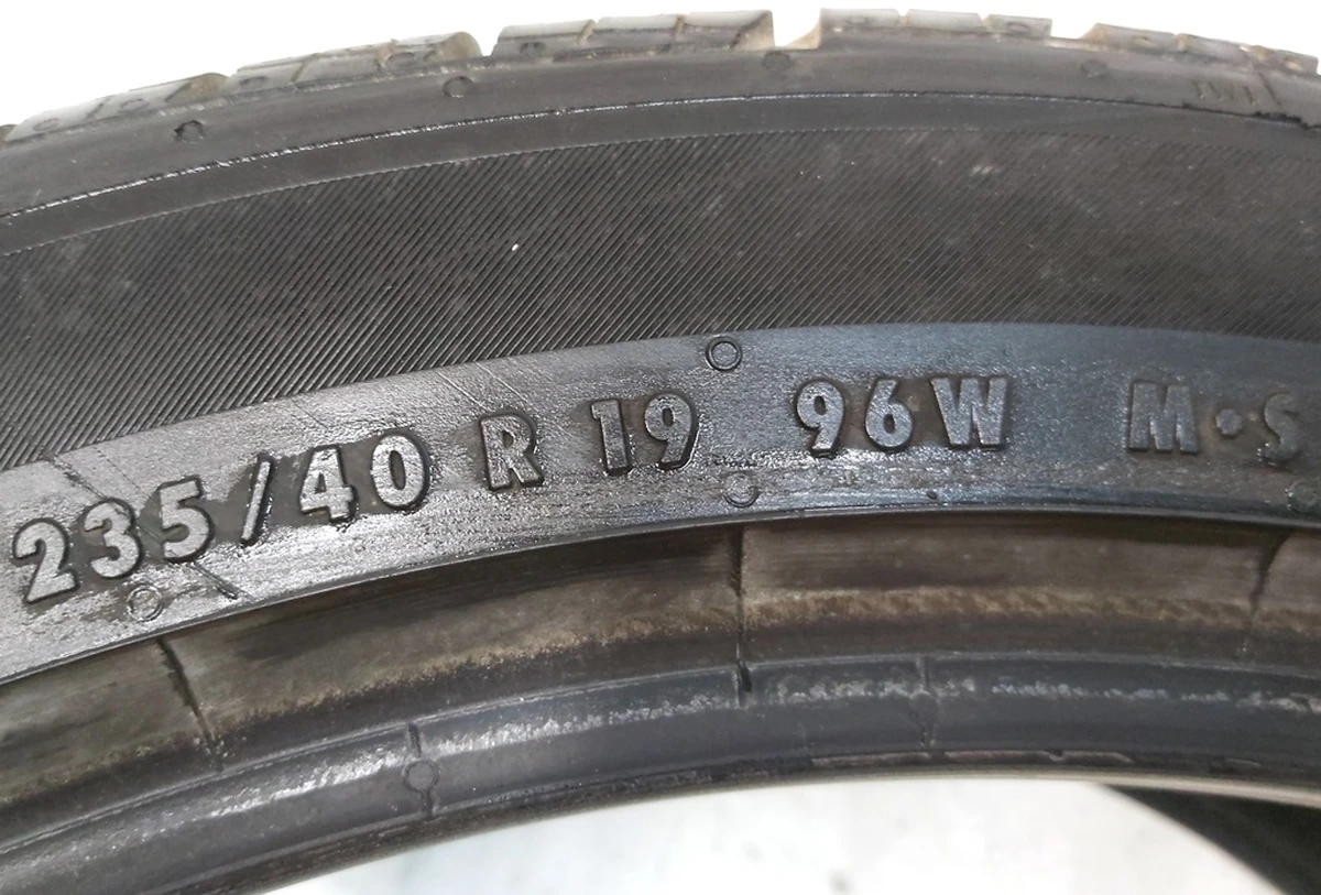 1 Шина 235/40R19 96W M/S CONTINENTAL PROCONTACT RX 6.03mm data 36/18 Tesla model 3 1044255-00-B