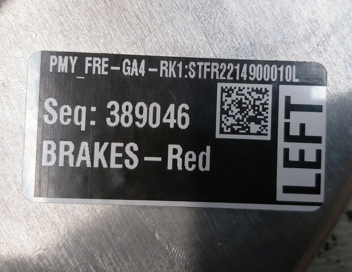 2 REAR BRAKE SHIELD, LEFT HAND, PERF Tesla model Y 1044667-00-A