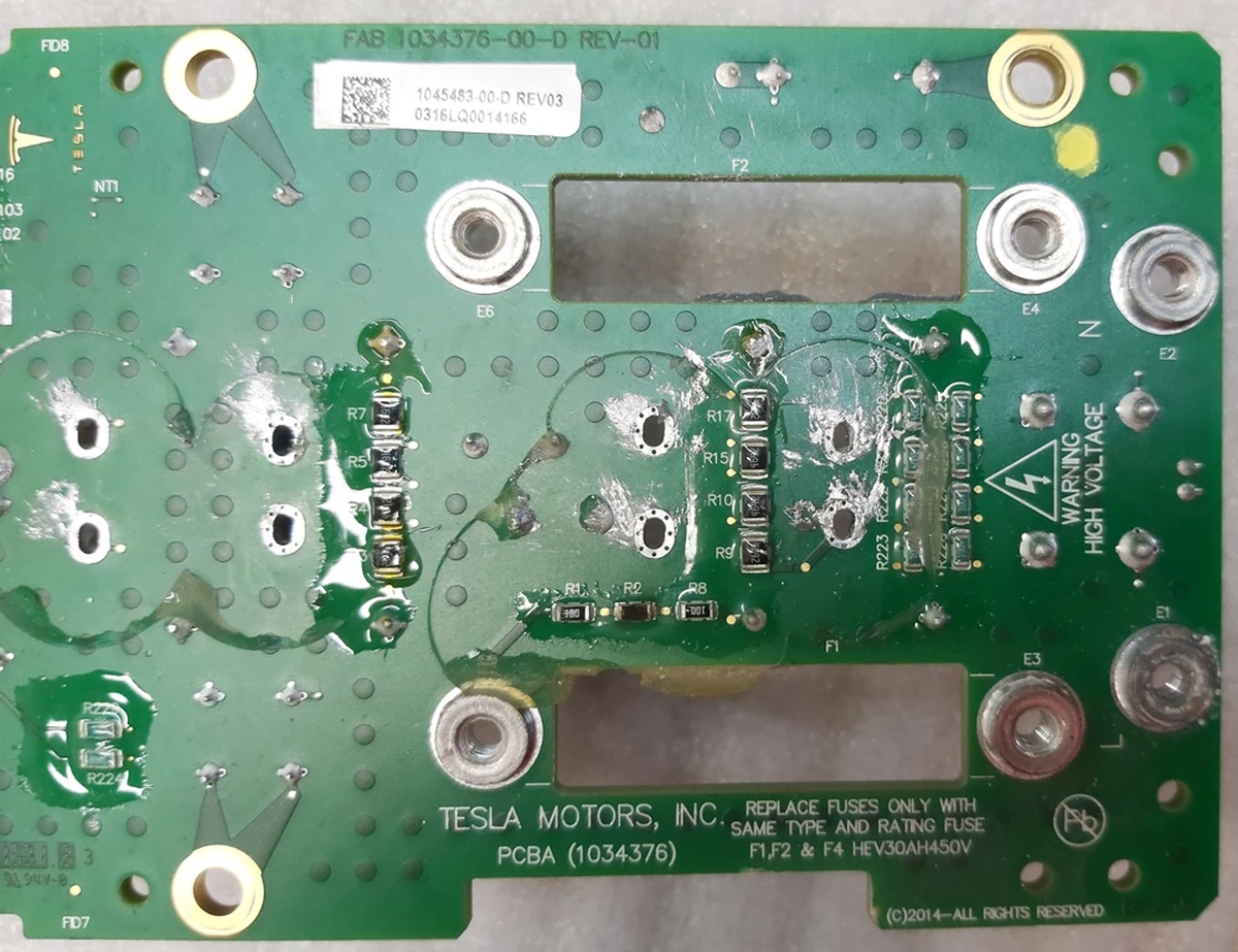 1 Charger board GEN3 48A, 1 phase REV03 Tesla model S REST 1035647-02-F