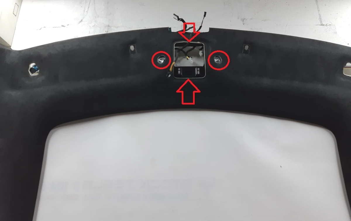 2 Обшивка стелі панорамного даху (OHC-ALC BLK) (HEADLINER BLK) у зборі без мікрофона Tesla model S 1045936-S2-D