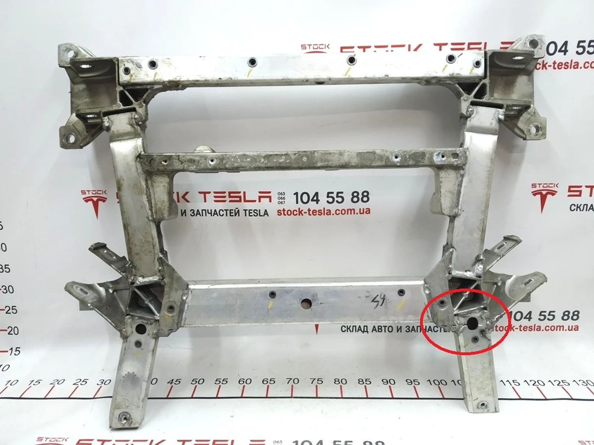 1 Front subframe with damage Tesla model X 1027516-00-E