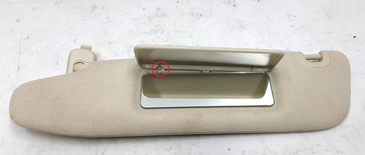 1 Sun visor left TEXTILE damaged Tesla model S, model S REST 1050619-00-A