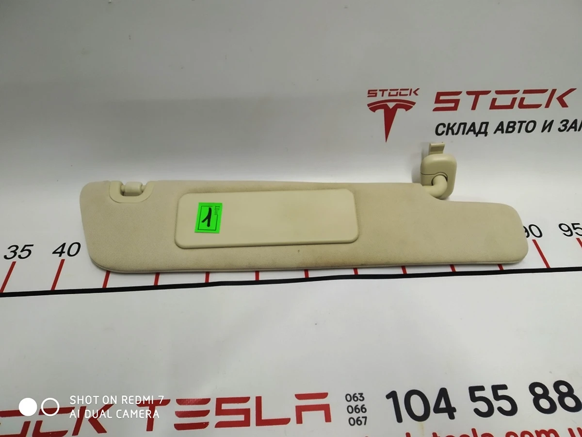 1 ASY, SUN VISOR RH, MONO, US Tesla model S, model S REST 1050620-00-A