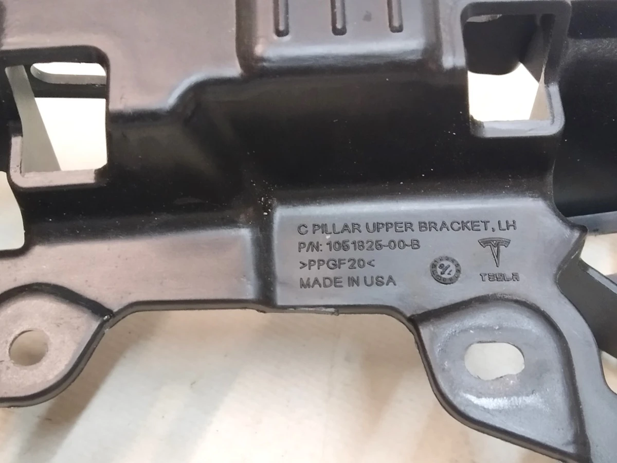 Assembly, left hand C-pillar upper bracket, MX Tesla Model X 1056083-00-C