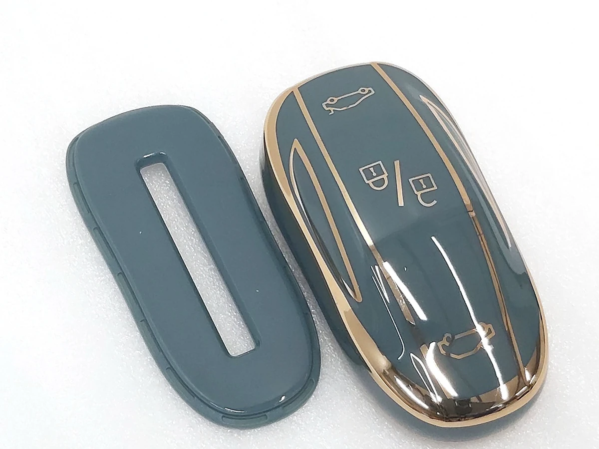 Чохол захисний для ключа (брелока) відкриття автомобіля GOLD GRAY Tesla Model X, Model X Mar 2021 1054132-95-G
