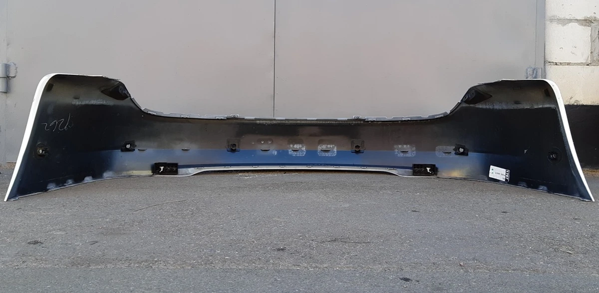 1 Бампер задній під 6 парктроніків з кронштейнами PPSW білий (з пошкодженням) Tesla model S REST 1057319-S3-A