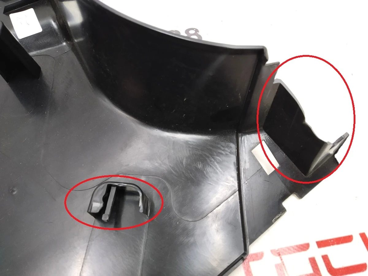 14 B-pillar trim lower left CREAM GRAPH damaged Tesla model S REST 1024631-S2-G