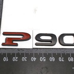 13 Емблема "P90D" кришки багажника BLACK RED Tesla model S, model S REST, model X 1059268-00-A