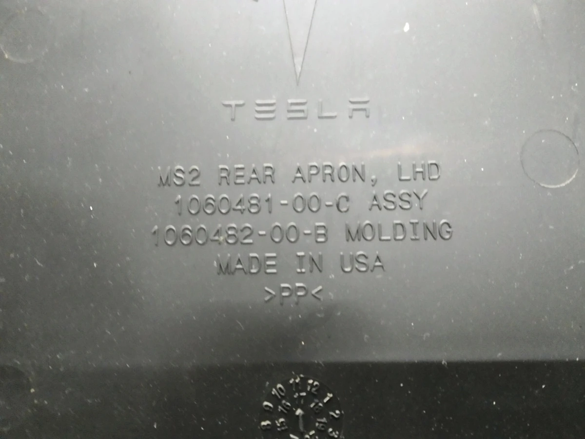 10 Underhood plastic box rear AWD damaged Tesla model S REST 1060481-00-C