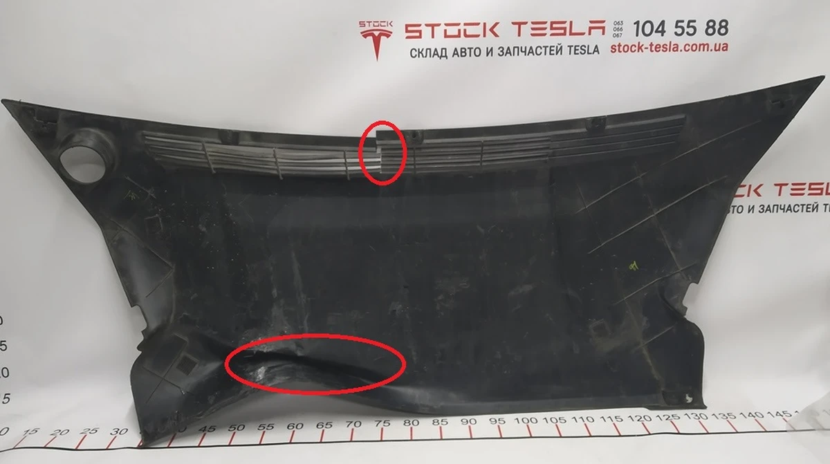 10 Подкапотный пластик бокса задний AWD с повреждением Tesla model S REST 1060481-00-С