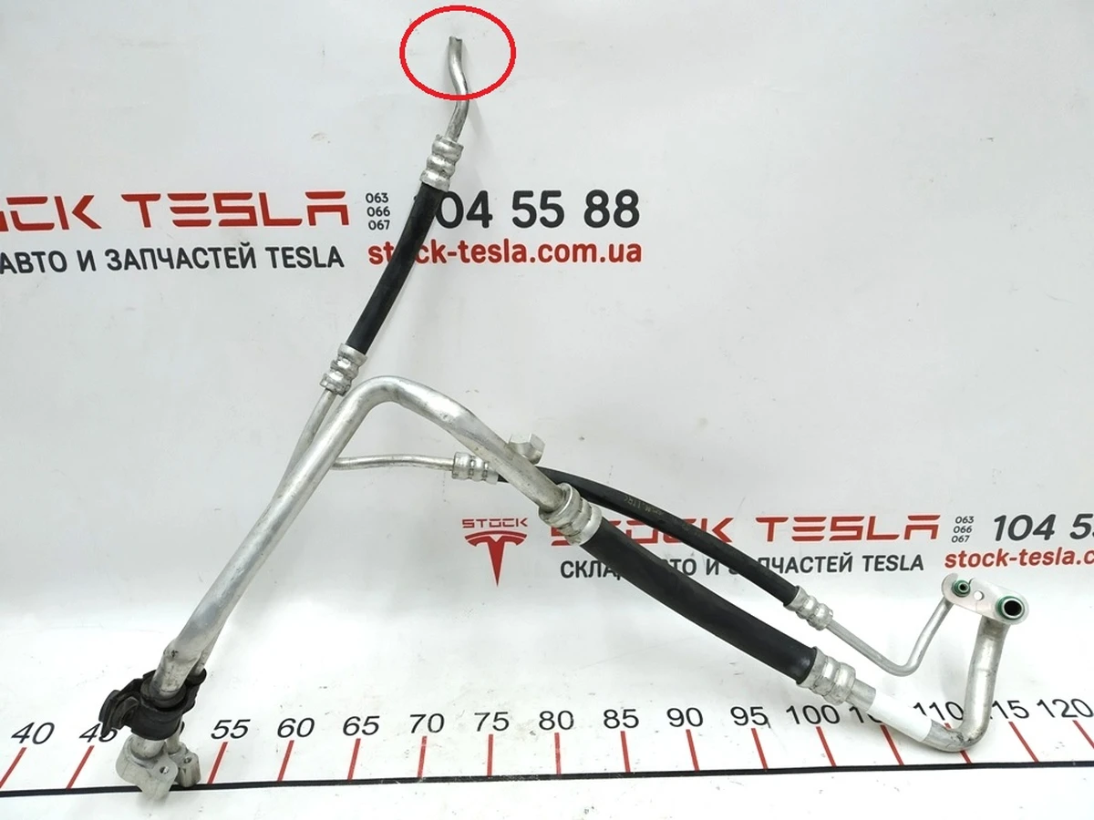 6 Трубопровод системы кондиционирования Т-образный AWD с повреждением Tesla model S REST 1062583-00-С