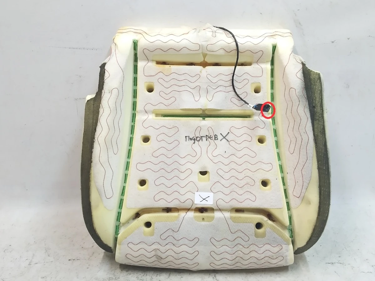 1R Seat cover foam pad assembly, with heating, vent asm (oxidation) Tesla Model S REST, Model X 1065488-00-С