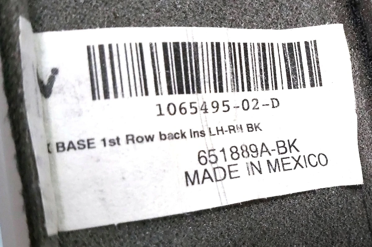 3 Heated backrest padding of the 1st row seats X TXT SEAT with filler Tesla model S REST 1065495-02-D