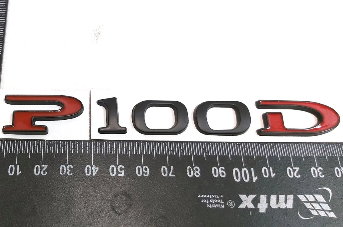 15 Эмблема "P100D" крышки багажника BLACK RED Tesla model S, model S REST, model X 1066330-00-A