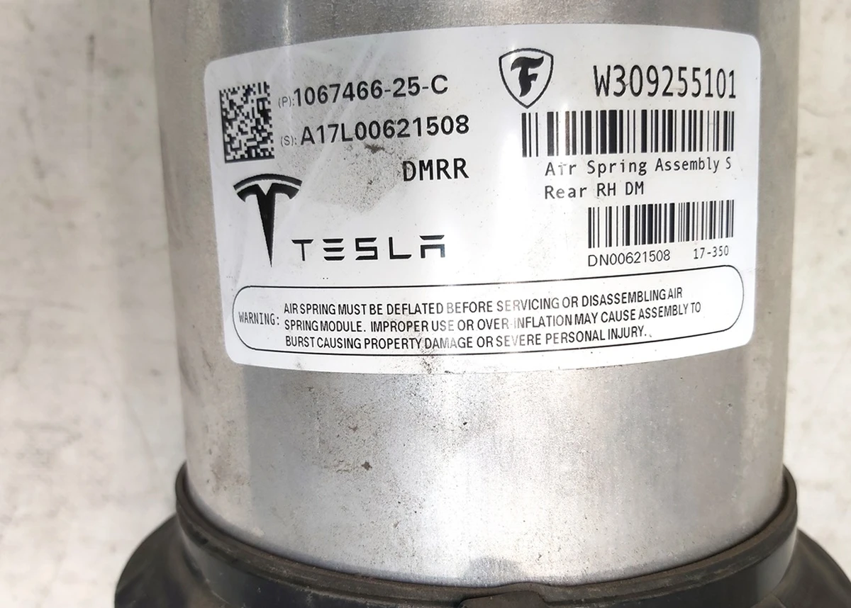 1 AIR SPRING MODULE RR LH - with damaged housing and silent block Tesla model S REST 1067466-25-C