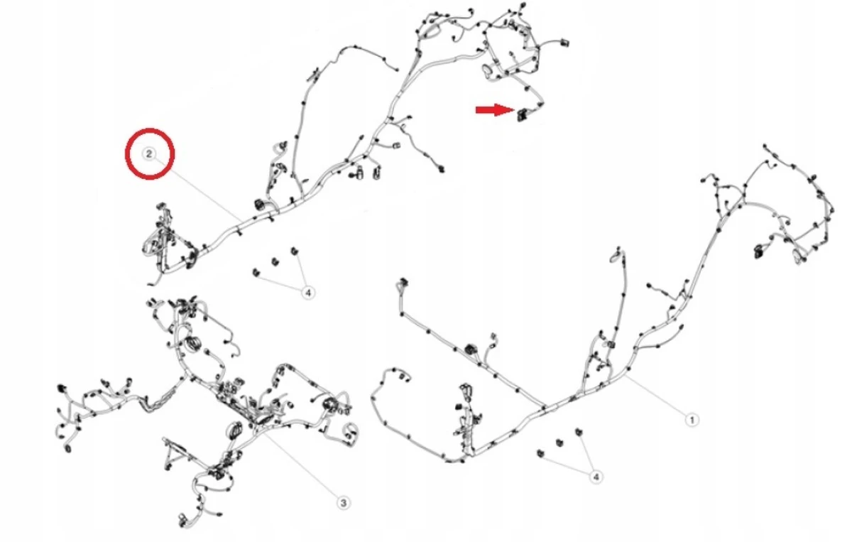 2 Електропроводка салону права Premium з пошкодженням Tesla model 3 1067955-00-G