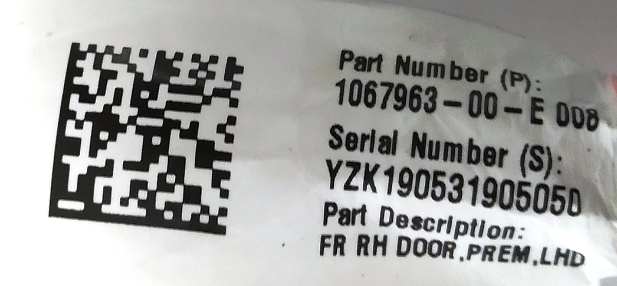 1 Електропроводка двері передньої правої Tesla model 3 1067963-00-E