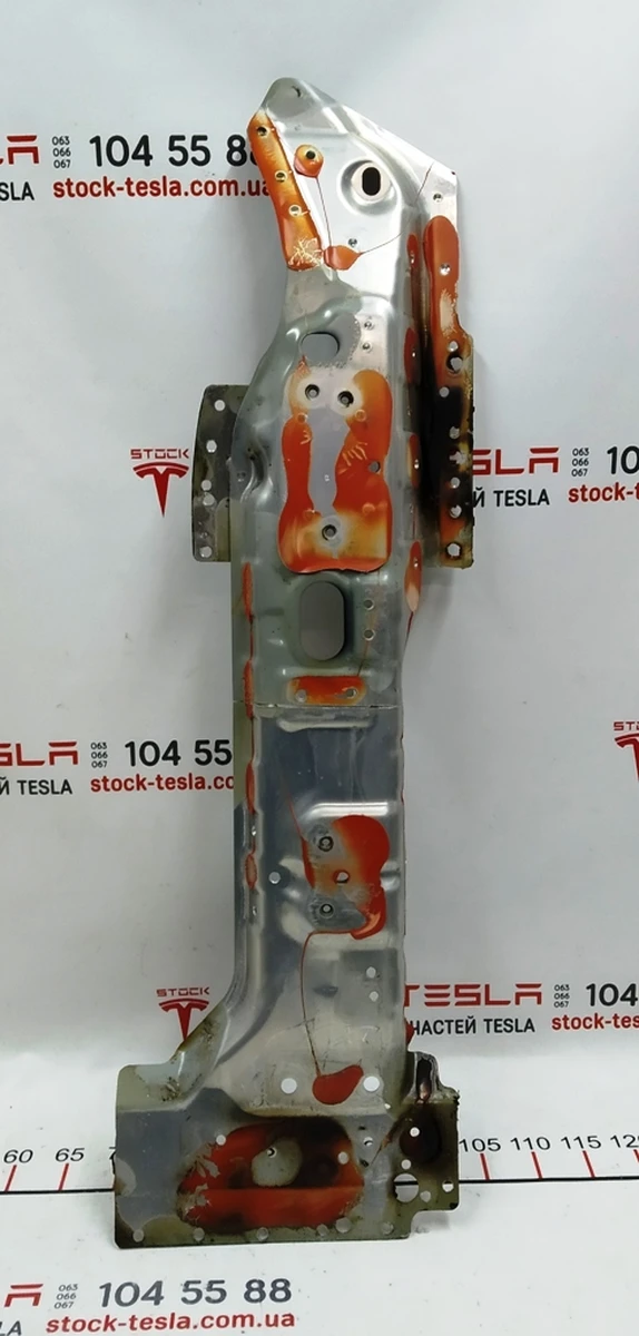 7 Quarter front right A-pillar panel middle part assembly with door hinge mounting brackets (damaged) Tesla moldel X 1069450-S0-A