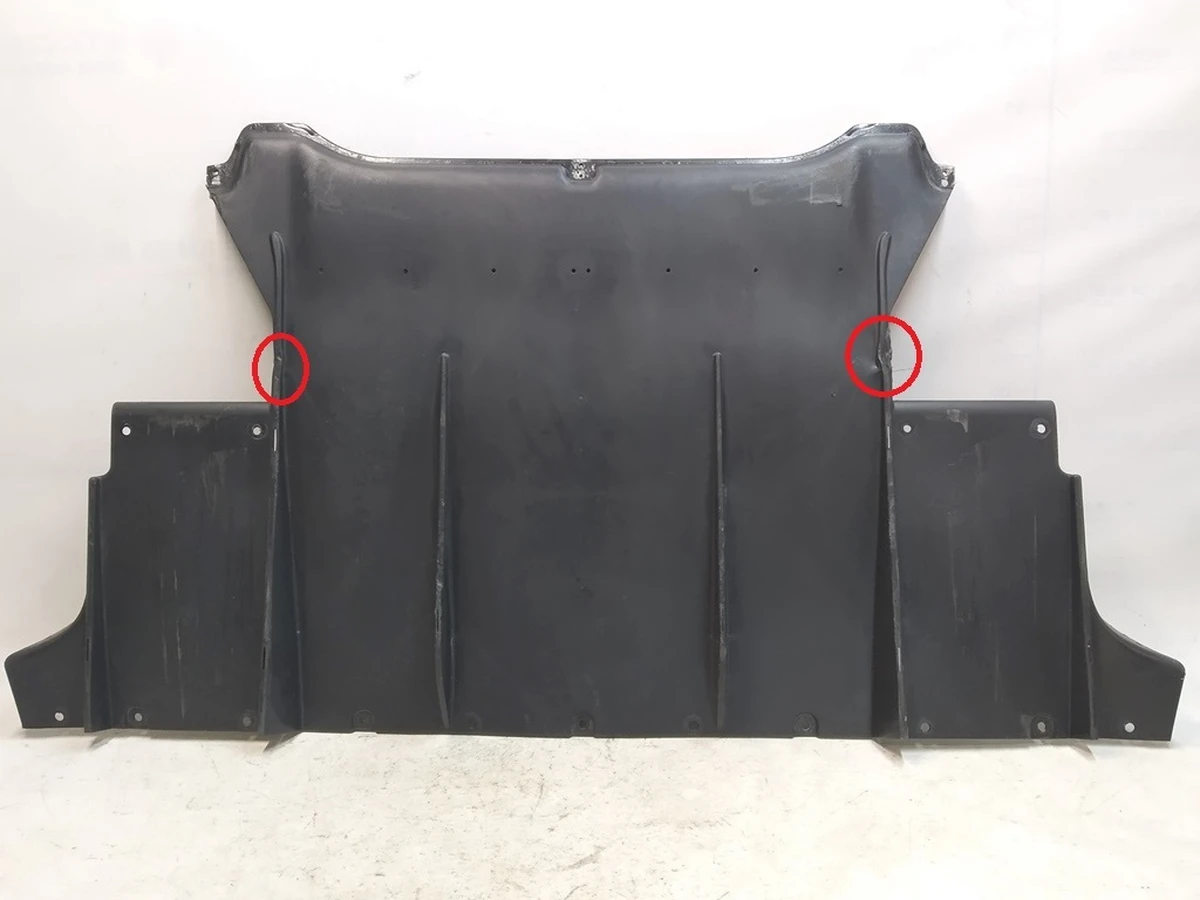 1 Защита днища задняя с повреждением Tesla model X 1072635-00-B