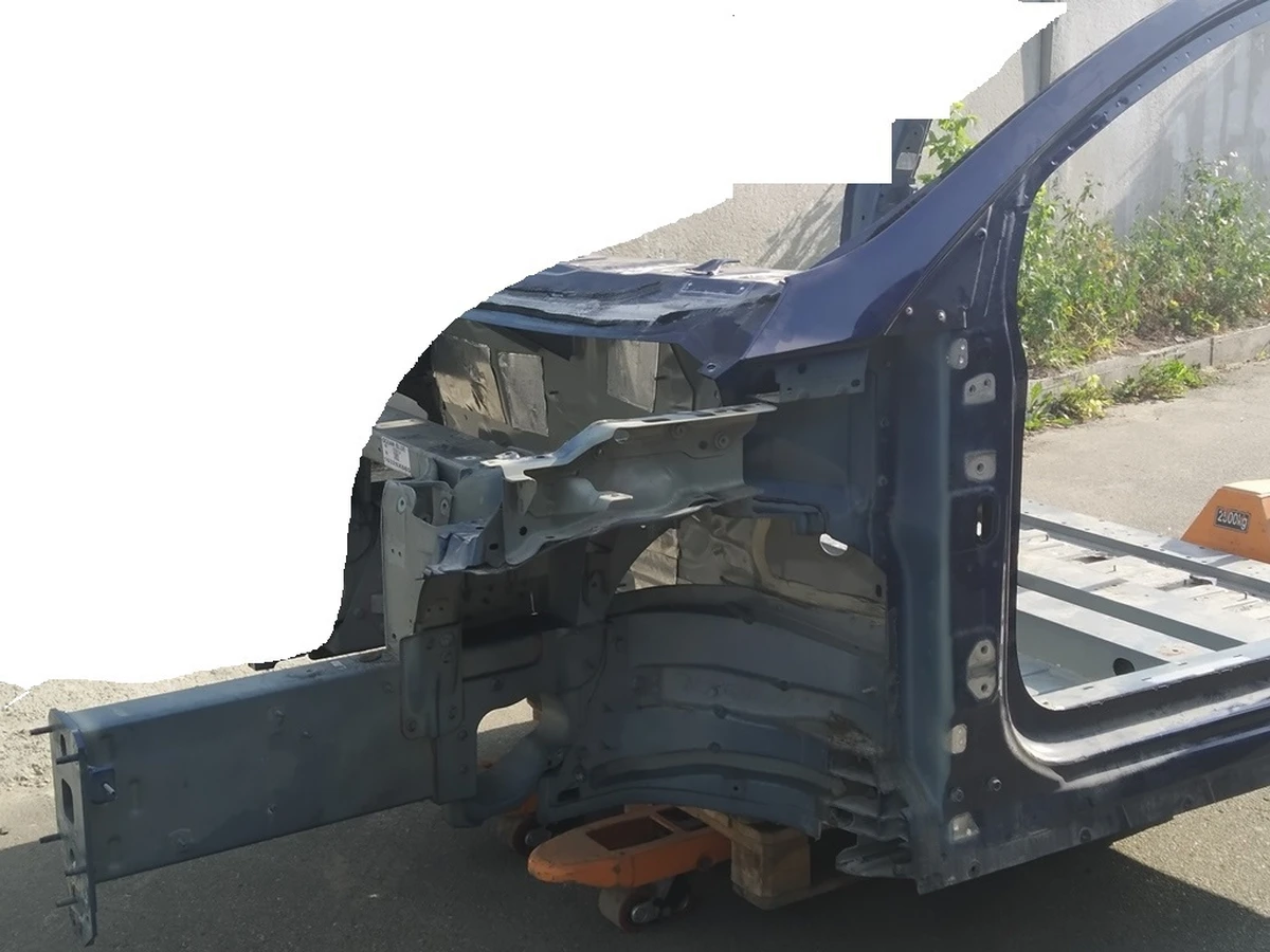 1 Чверть передня ліва стійка А/B з лонжероном і стаканом в зборі Tesla Model X 1073190, 1069430, 1069415