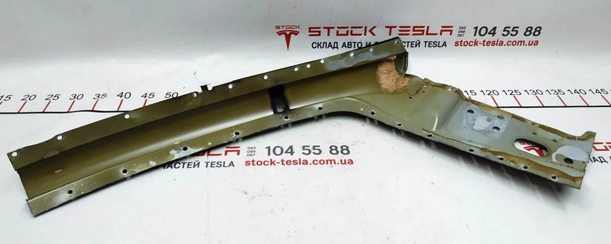 2 Quarter front left pillar A (front) outer part (panel) (defect - cropped, with a dent) Tesla model 3 1073679-S0-A