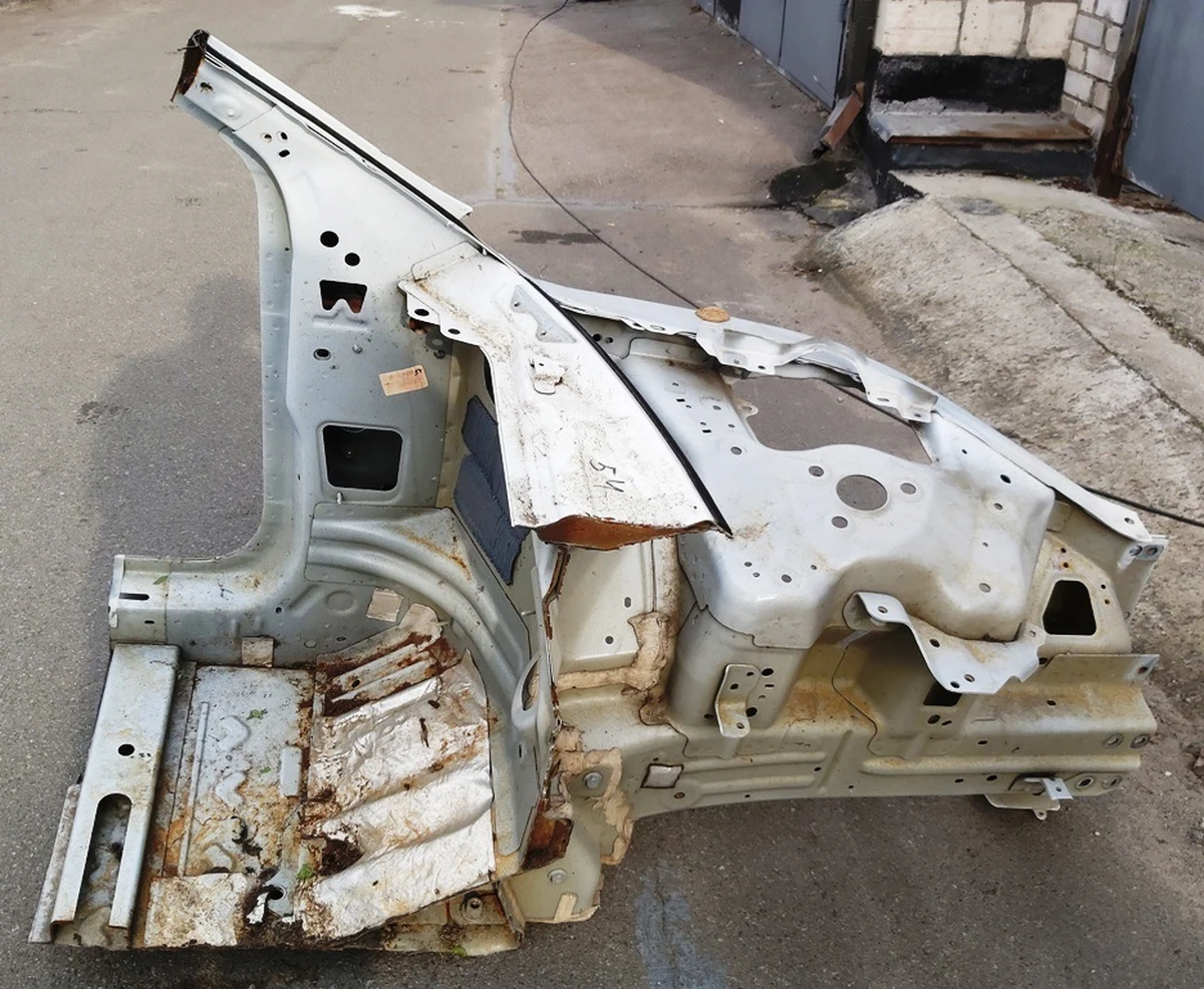 2 Чверть передня ліва стійка A (передня) з лонжероном у зборі PPSW Tesla model 3 1073679-S0-A