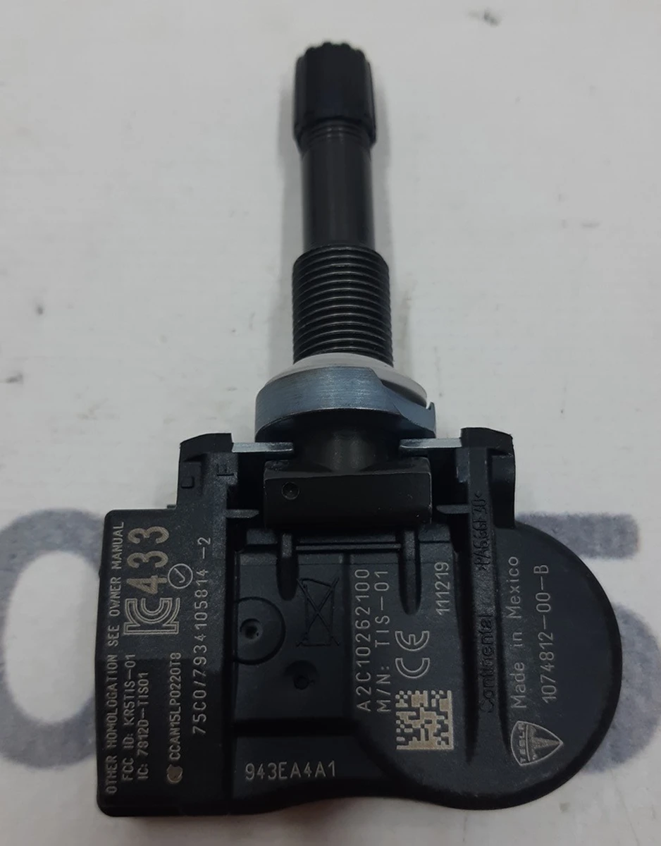 1 Tire pressure sensor TPMS 433 MHz BLACK VALVE STEM WIT NEW {MSR_M3} 1074812-00-B