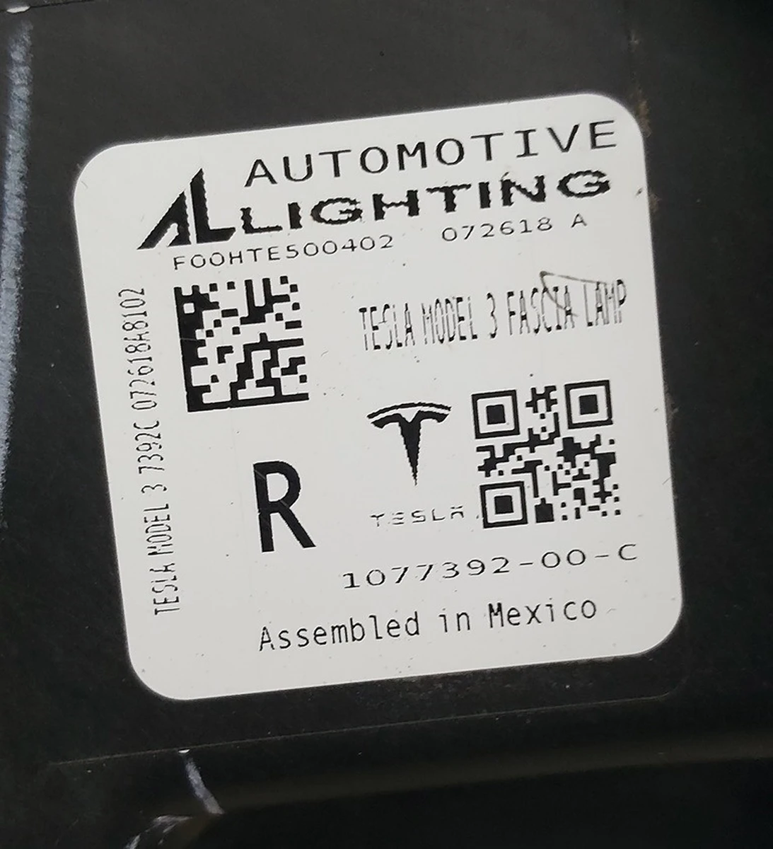 LAMP ASY, FASCIA LAMP, SAE UP-LEVEL, RH