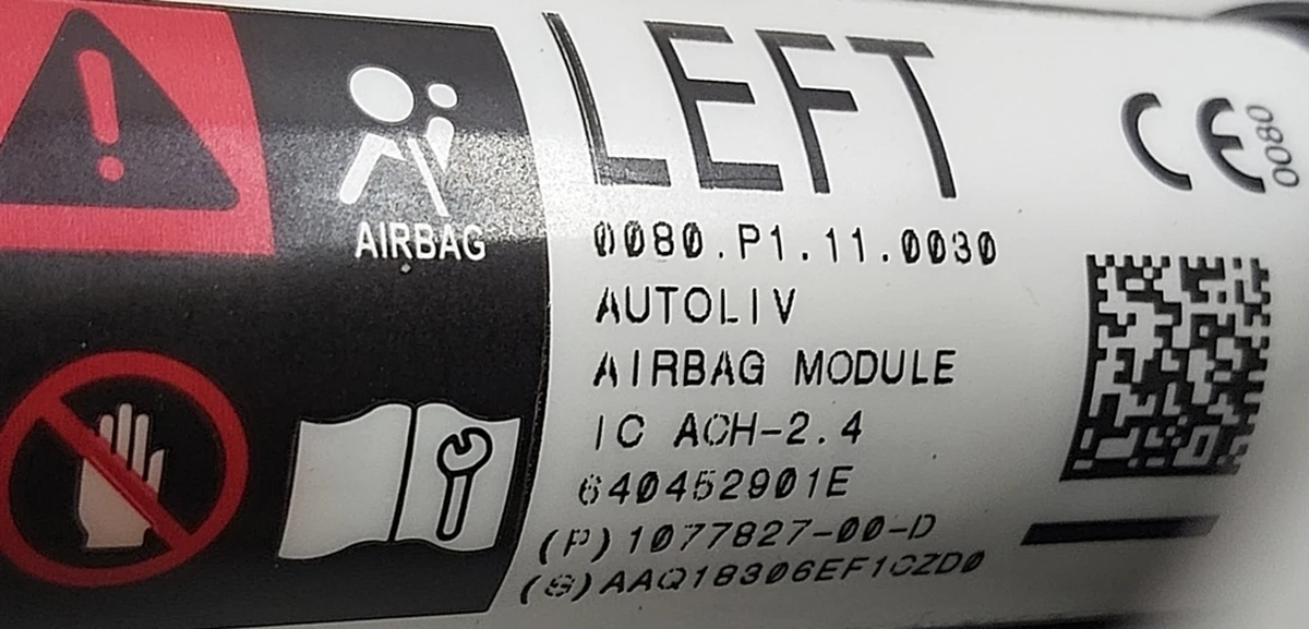 1 Подушка безпеки збоку ліва (шторка) Tesla model 3 1077827-00-E