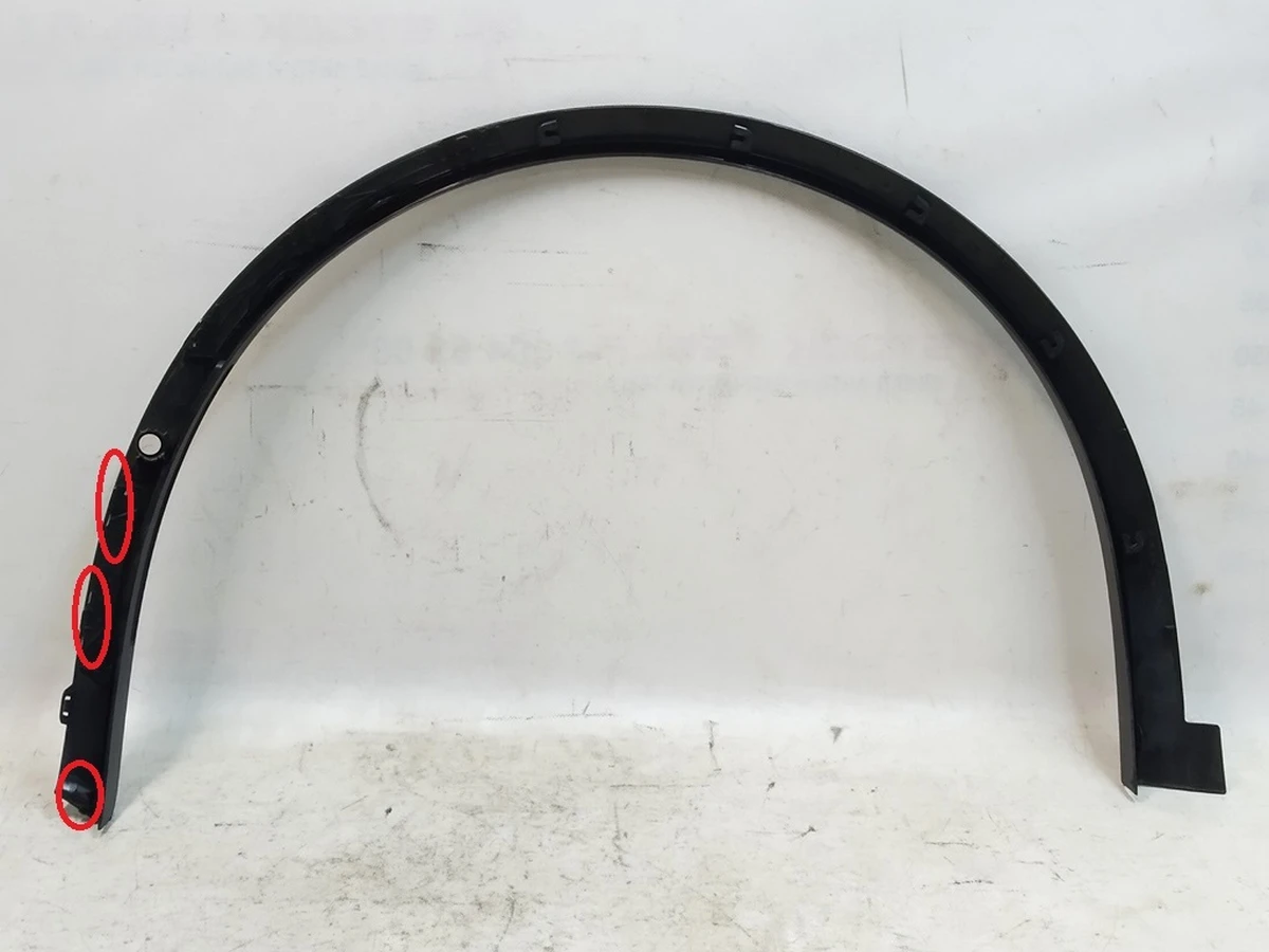 2 Assembly, fender garnish front, RH MDL X (damaged) Tesla Model X 1035289-00-P