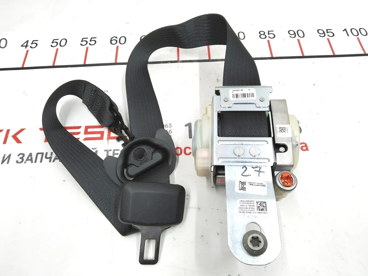 2 Ремень безопасности передний пассажирский (под восстановление) Tesla model S REST 1079278-01-C