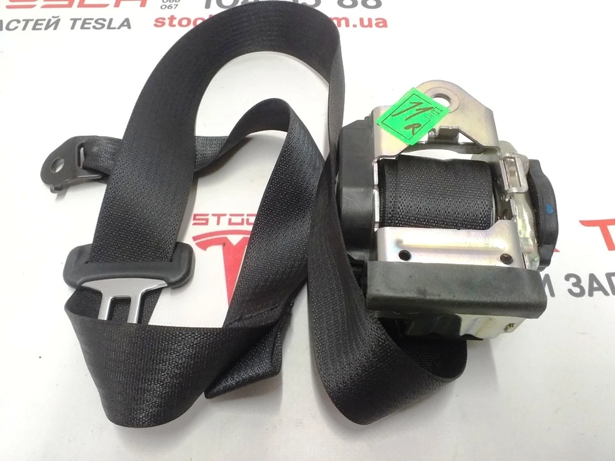 1 Ремінь безпеки 2-го ряду сидінь лівий правий BLACK із пошкодженням Tesla model 3 1081281-01-F