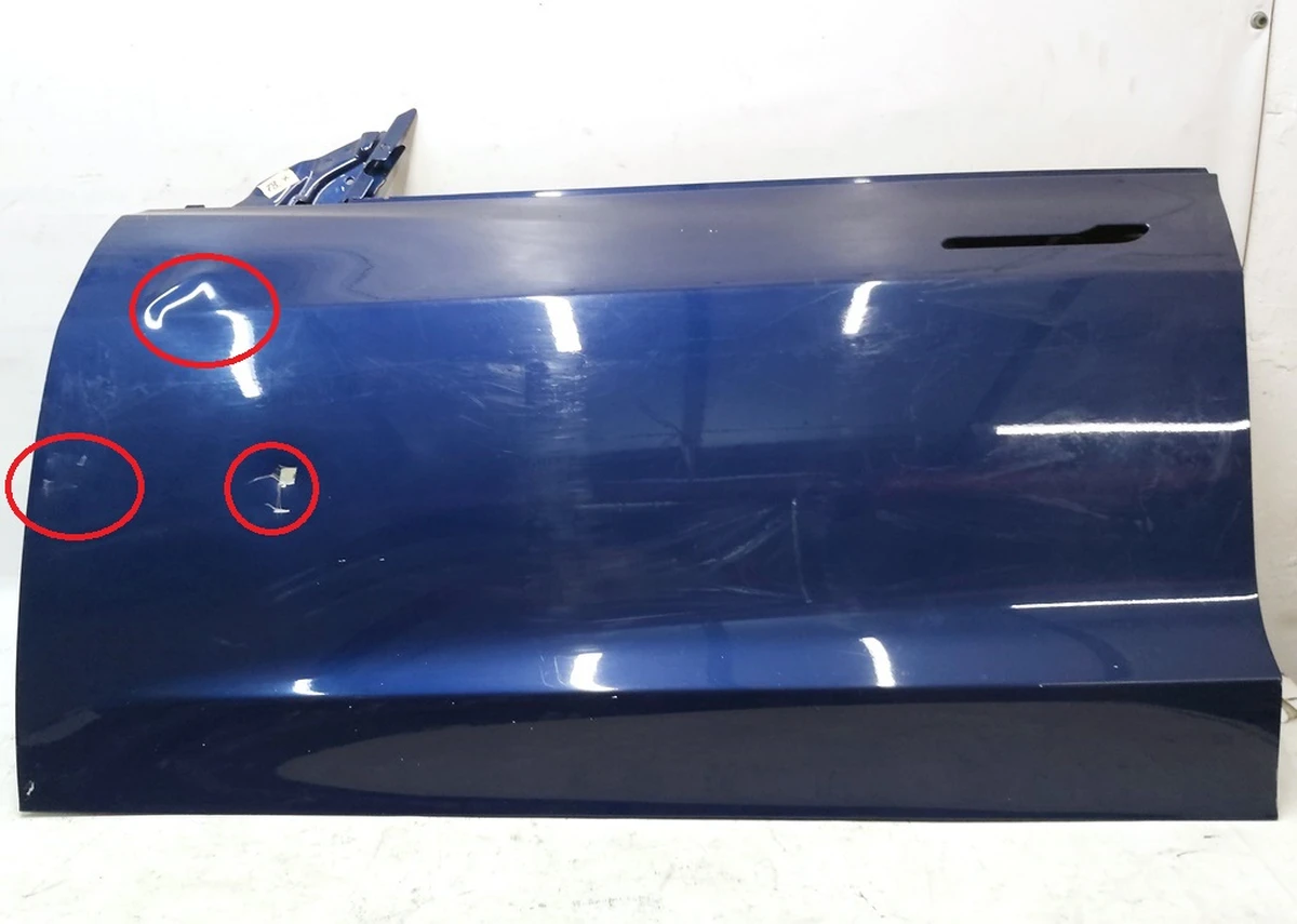3 Двері передні ліві (метал) PPSB з ущільнювачем з пошкодженням Tesla model 3 1081421-E0-C