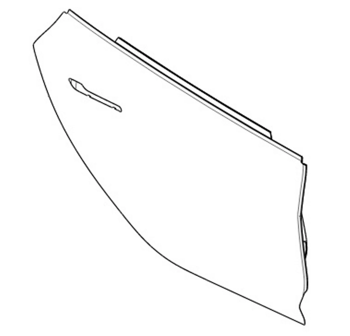 9 Дверь задняя правая (металл) PBSB Tesla model 3 1081440-E0-C