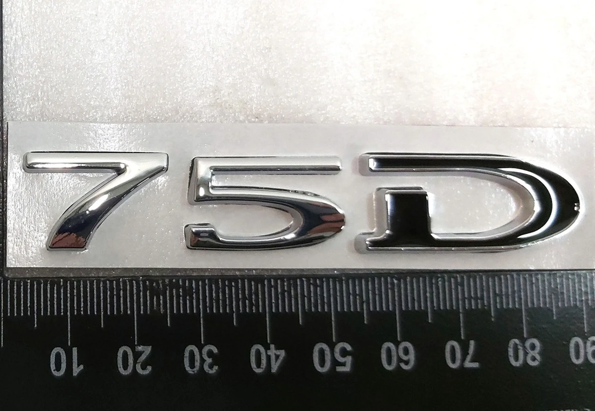 7 75D BADGE SILVER BLACK Tesla model S, model S REST, model X 1083138-00-B