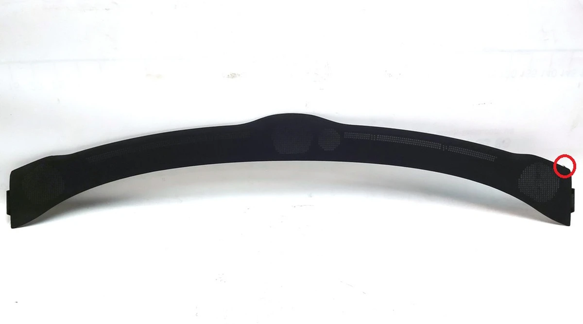 2 Панель кріплення дефлекторів обдування лобового скла (суцільна сіточка) Tesla Model 3, Model Y 1083390-00-I