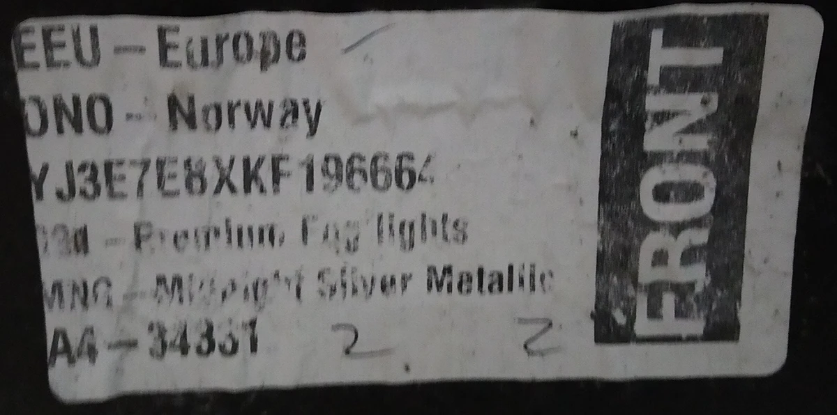 1 Бампер передній PMNG в зборі з кронш. креп. парктр., противотум. фар і підкрилки (тюнінг - карбонова губа) (з пошкодженим.) Tesla model 3 1084168-S4-E