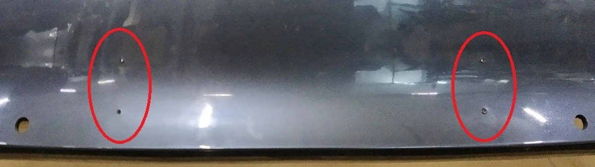 1 Бампер передній PMNG в зборі з кронш. креп. парктр., противотум. фар і підкрилки (тюнінг - карбонова губа) (з пошкодженим.) Tesla model 3 1084168-S4-E