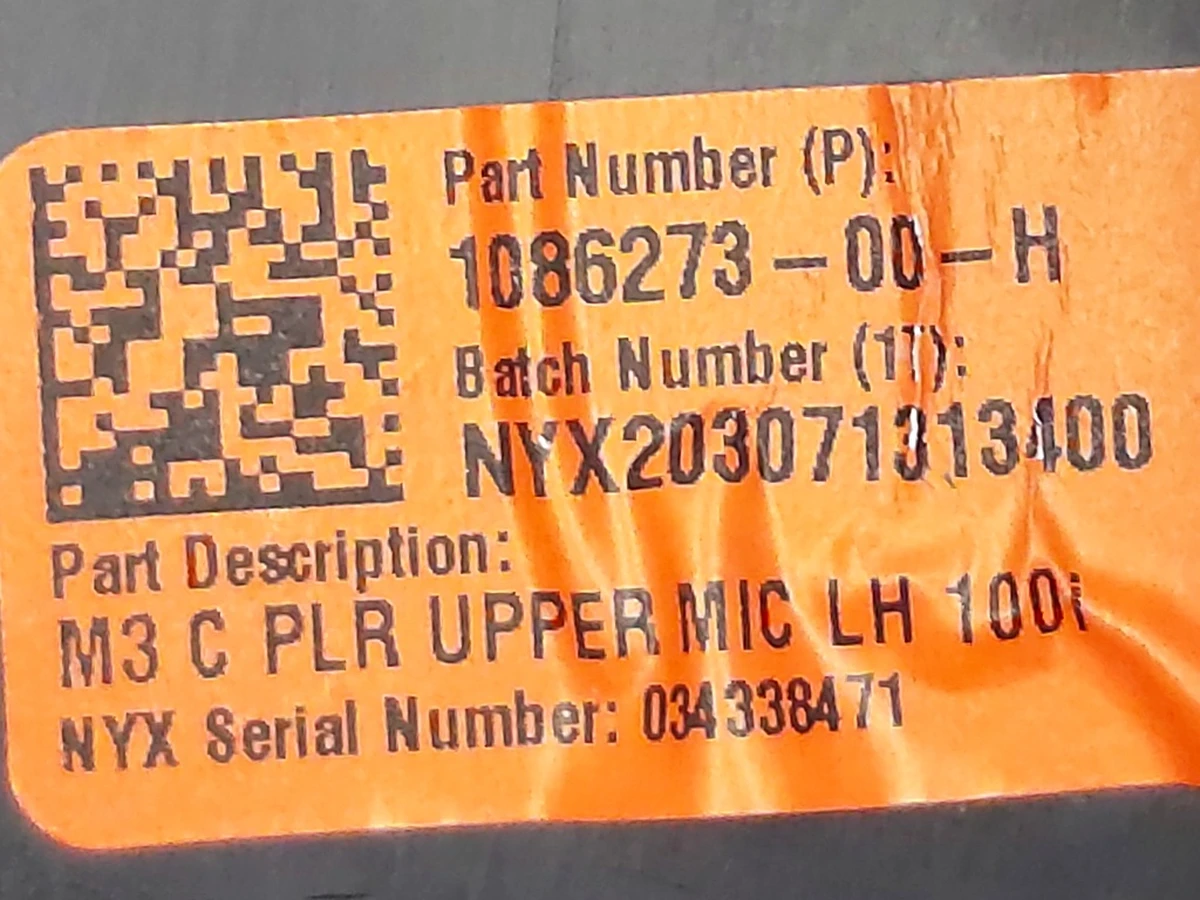 M3, UPPER C-PILLAR, ASY, LH {M3} 1086273-00-H