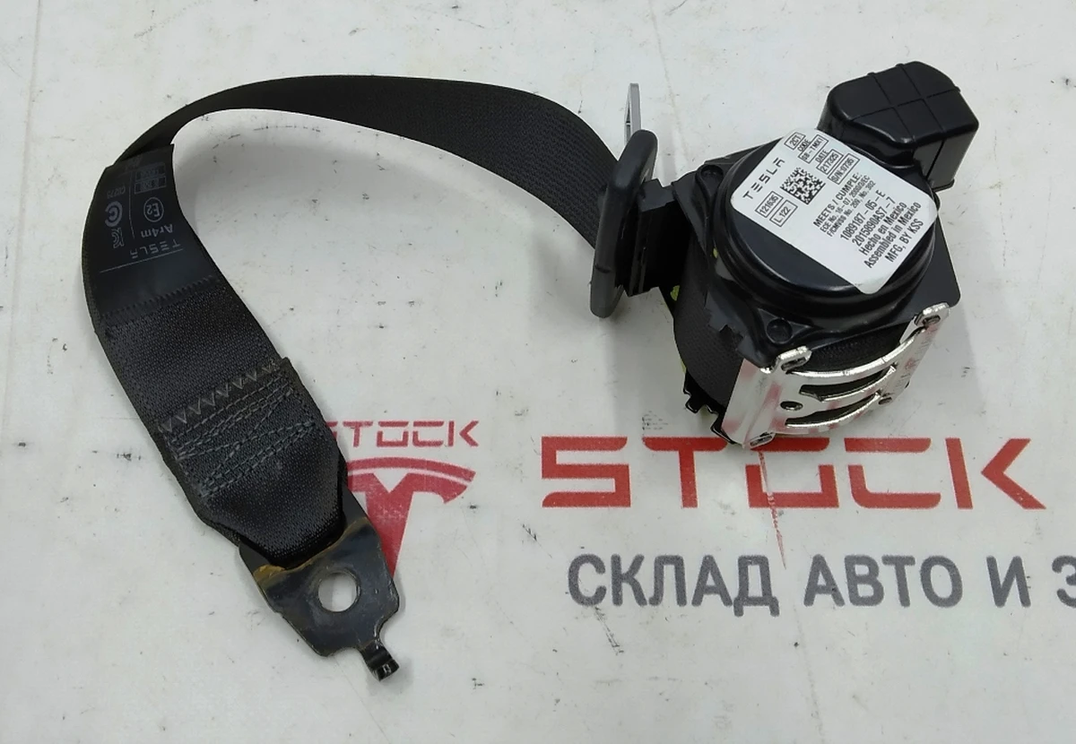 2 Ремінь безпеки 2-го ряду сидінь 60/40 центральний (BLACK) Tesla model X 1089187-05-F