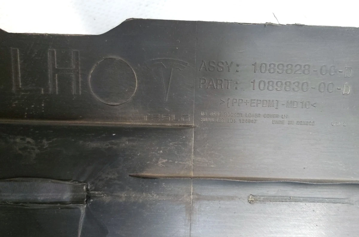 1 Накладка порога левая рокерная панель (структурная) реставрированная Tesla Model 3, Model 3 Jan 2024 1089828-00-D