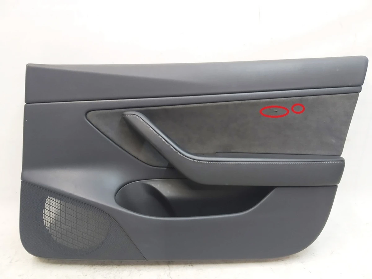 14 Карта двери передней правой PREM BLACK (отделка мягкая) c блоком стеклопод.(глянец) Tesla model 3 1090411-91-L