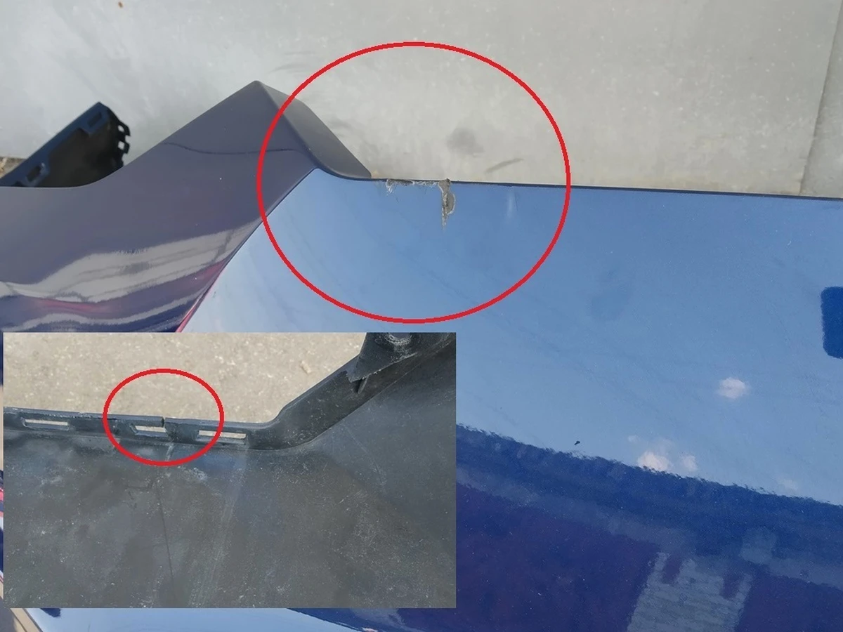 Бампер передній DEEP BLUE METALLIC-PPSB з пошкодженням Tesla Model X 1091879-S5-A