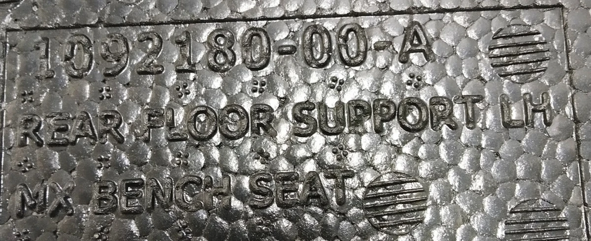 14 RWK, MX 2ND ROW FLOOR SUPPORT BENCH SEAT LH Tesla model X 1092180-00-A