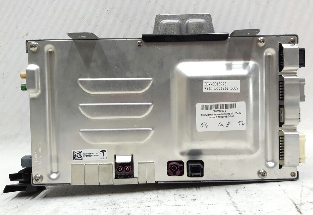 1 CAR,COMPUTER,MCU,ADAS,ASSY, REV01 Tesla Model 3 1098058-S0-M