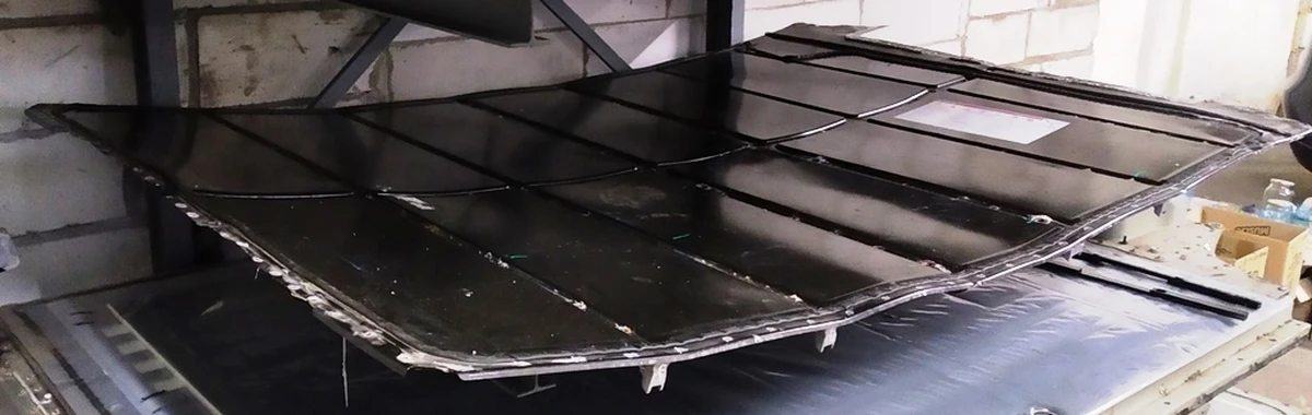 Protective metal sheet for the main battery case without penthouse (pan) Tesla model S REST, Tesla model X 1106362-01-B