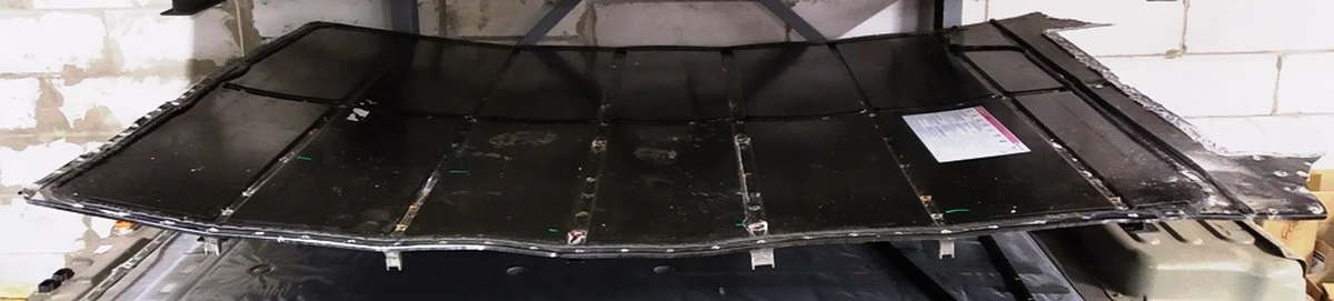 Protective metal sheet for the main battery case without penthouse (pan) Tesla model S REST, Tesla model X 1106362-01-B