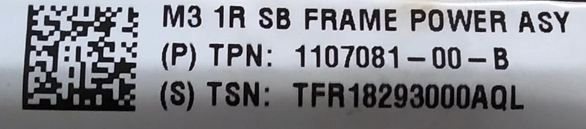 2 Каркас металевий спинки сидіння 1-го ряду в зборі Tesla model 3 7654324-01-B