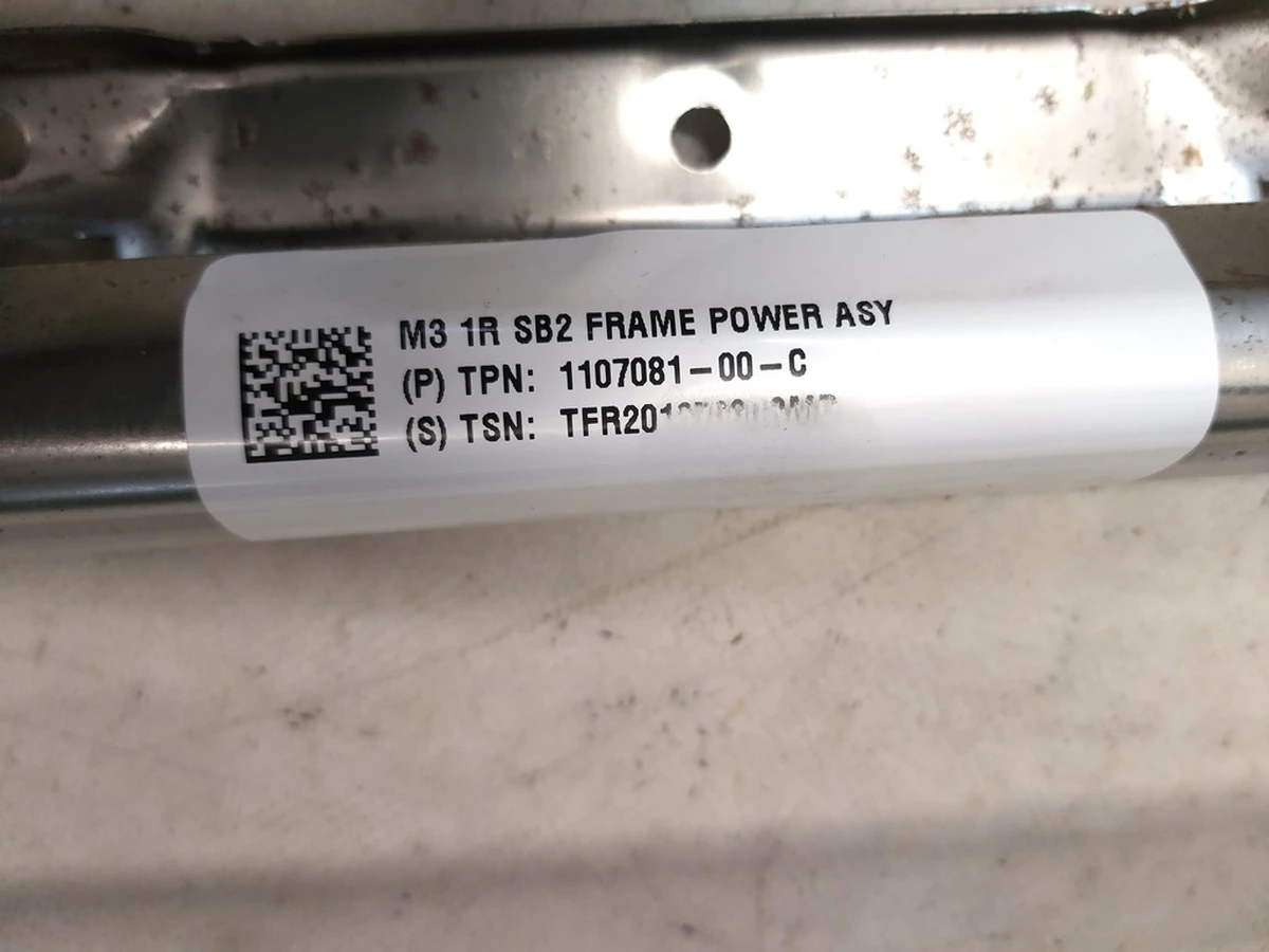 Metal frame seat 1st row assembled Tesla model 3, model Y 1107103-00-H